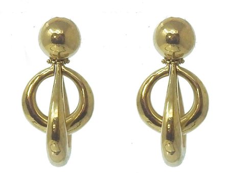 Teardrop Double Hoop Clip Earrings Online now