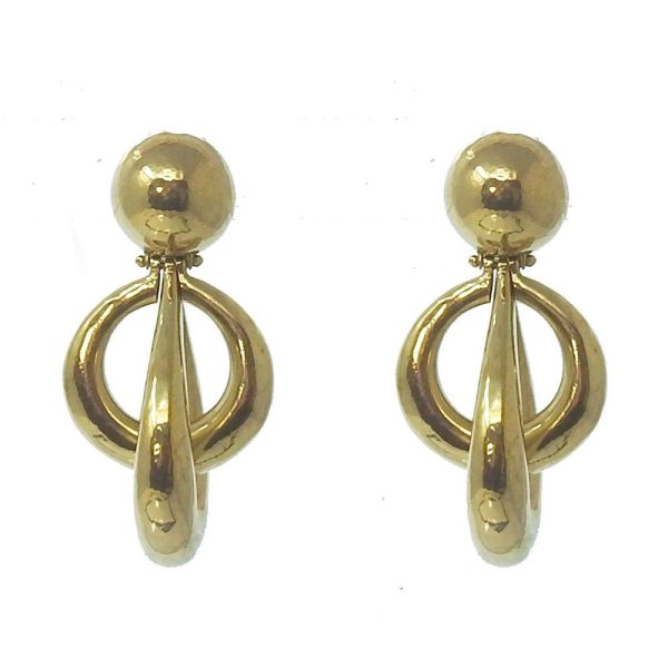 Teardrop Double Hoop Clip Earrings Online now