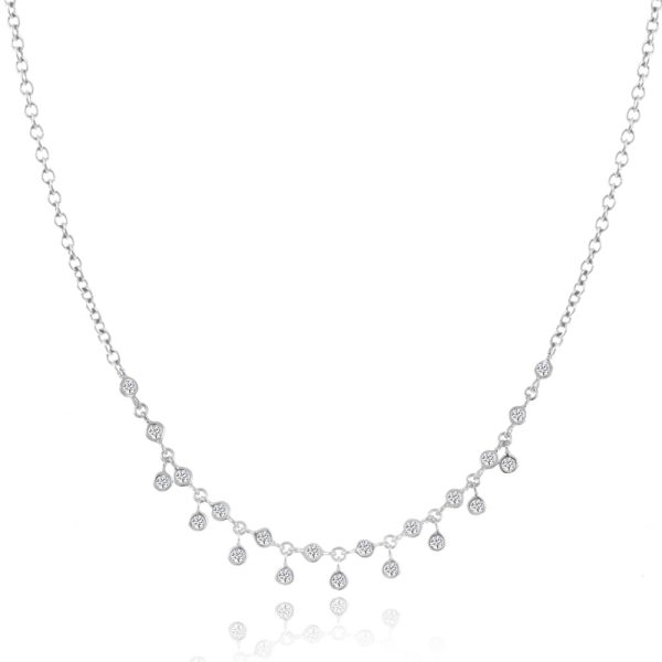 Bezel Diamond Necklace For Discount