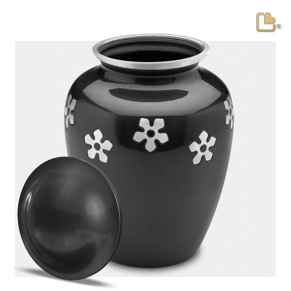 A570   Divine Forget-Me-Not Standard Adult Urn Midnight & Bru Pewter Online Sale