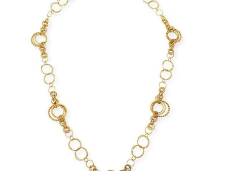 Long Round Gold Link Necklace Online Sale