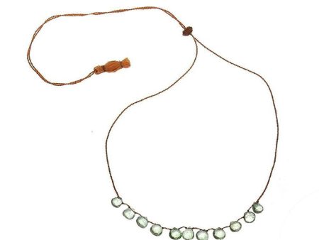 Floating Green Quartz Tassel Necklace Supply