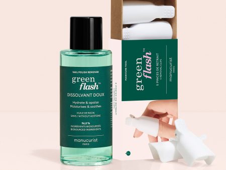 Duo Dissolvant Doux Green Flash™ & Pinces de retrait Discount