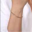 14K Yellow Gold Bujukan Bead Cuff Bracelet with Diamond Pave Spikes For Discount