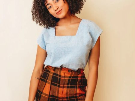 Square Neck Top by Friday Pattern Co. | Printed Pattern Cheap