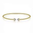 14K Yellow Gold Bujukan Diamond Split Bangle Hot on Sale