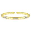 14k Gold Cuff With Diamonds Discount