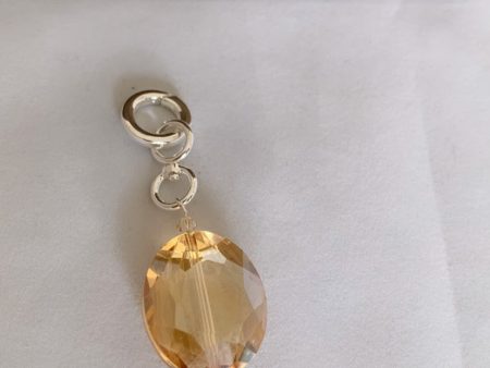 Sustainable Seconds - Peach crystal Pendant in Gold For Cheap