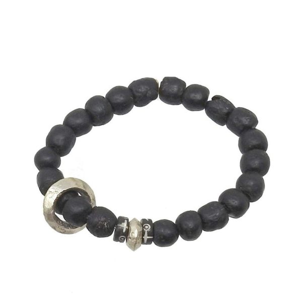 Meditation Bracelet with Silver beads Online Hot Sale